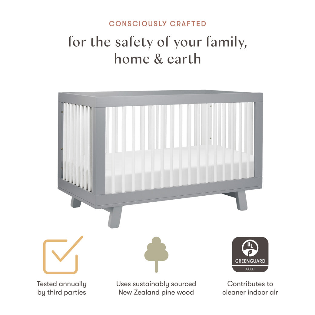 Certifications of Babyletto Hudson-3-in-1 Convertible Crib in -- Color_White/Grey