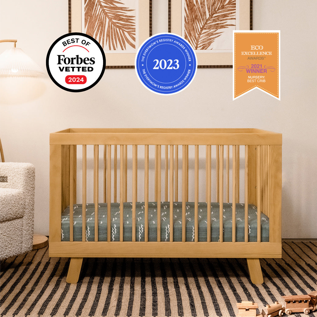 Awards of Babyletto Hudson 3-in-1 Convertible Crib And Toddler Rail in -- Color_Honey