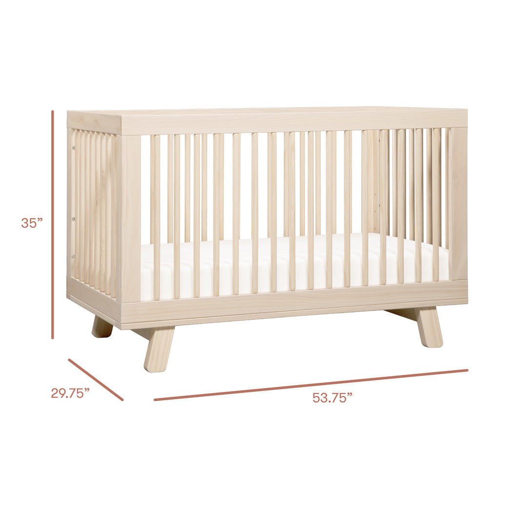 Dimensions of The Babyletto Hudson 3-in-1 Crib in -- Color_Washed Natural