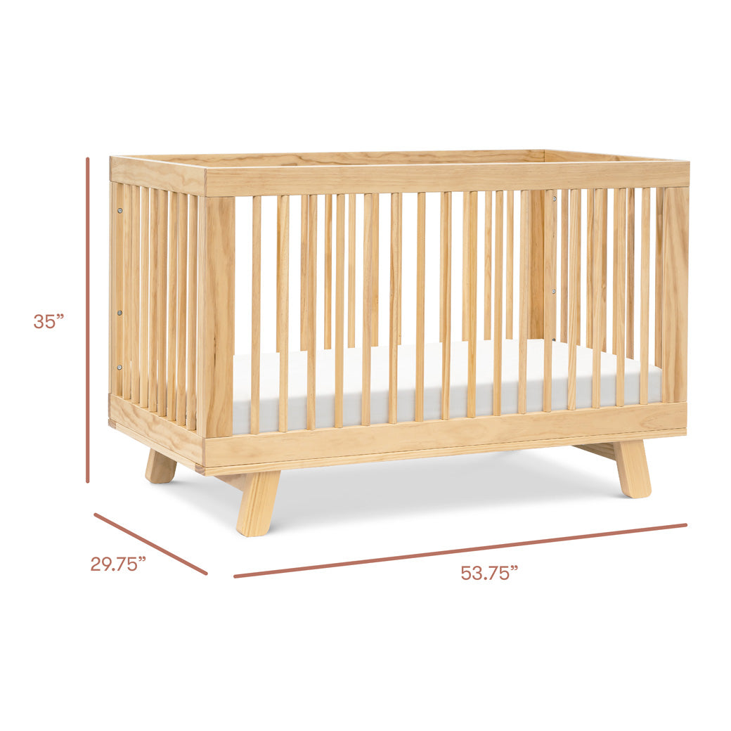 Dimensions of Babyletto Hudson 3-in-1 Convertible Crib And Toddler Rail in -- Color_Natural
