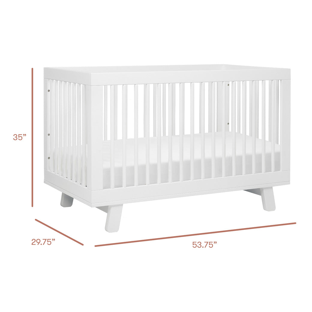 Dimensions of Babyletto Hudson 3-in-1 Crib in -- Color_White