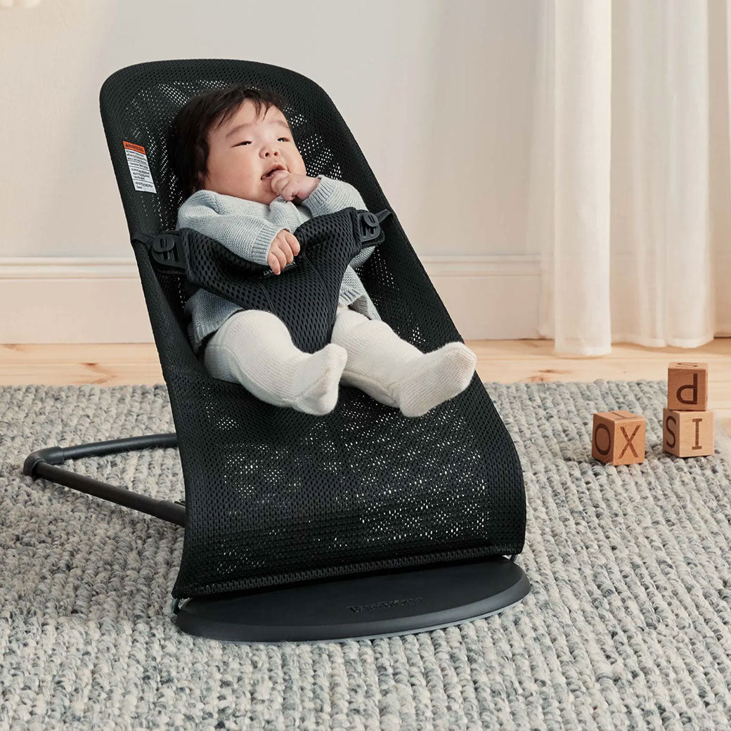 Baby in BABYBJÖRN Bouncer Bliss in -- Color_Black Mesh