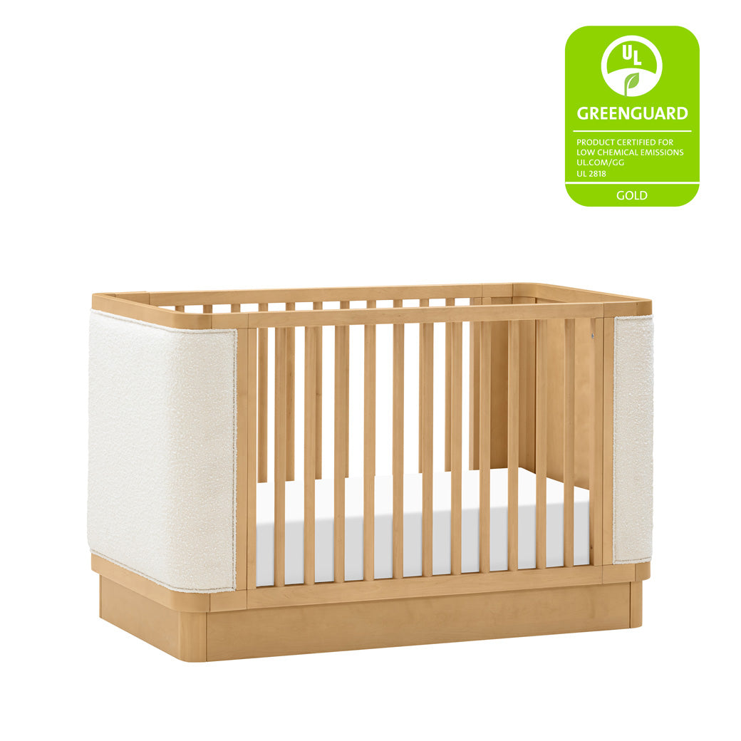Babyletto Bondi Boucle 4-in-1 Convertible Crib with GREENGUARD Gold tag in -- Color_Honey with Ivory Boucle