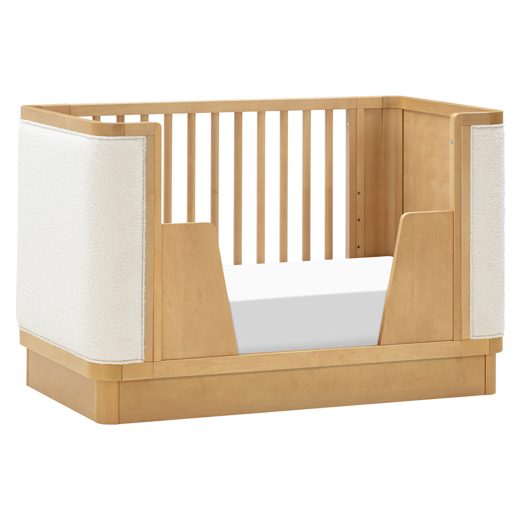 Babyletto Bondi Boucle 4-in-1 Convertible Crib as toddler bed in -- Color_Honey with Ivory Boucle