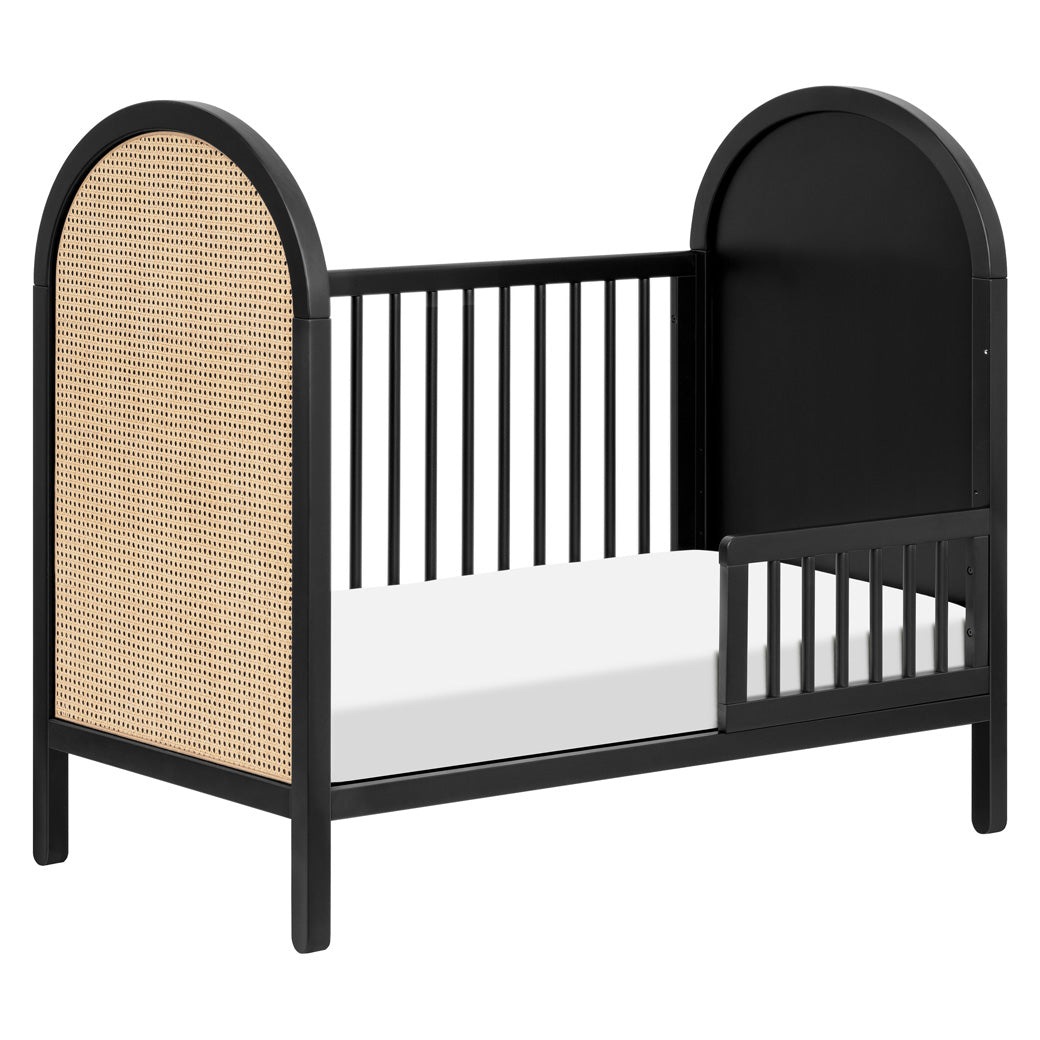 Babyletto Bondi Cane 3-in-1 Convertible Crib as toddler bed in -- Color_Black with Natural Cane