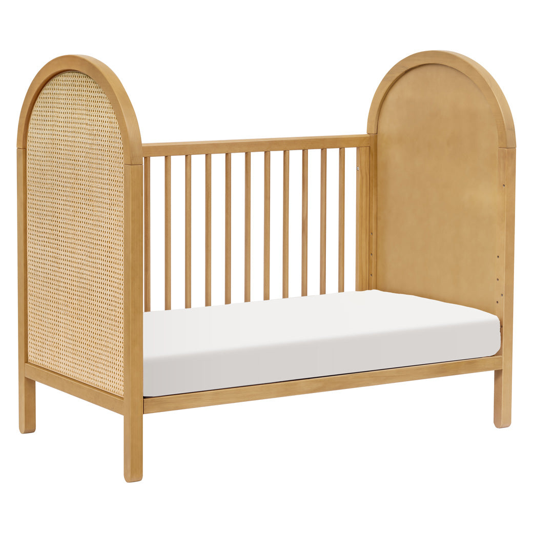 Babyletto Bondi Cane 3-in-1 Convertible Crib as daybed in -- Color_Honey with Natural Cane