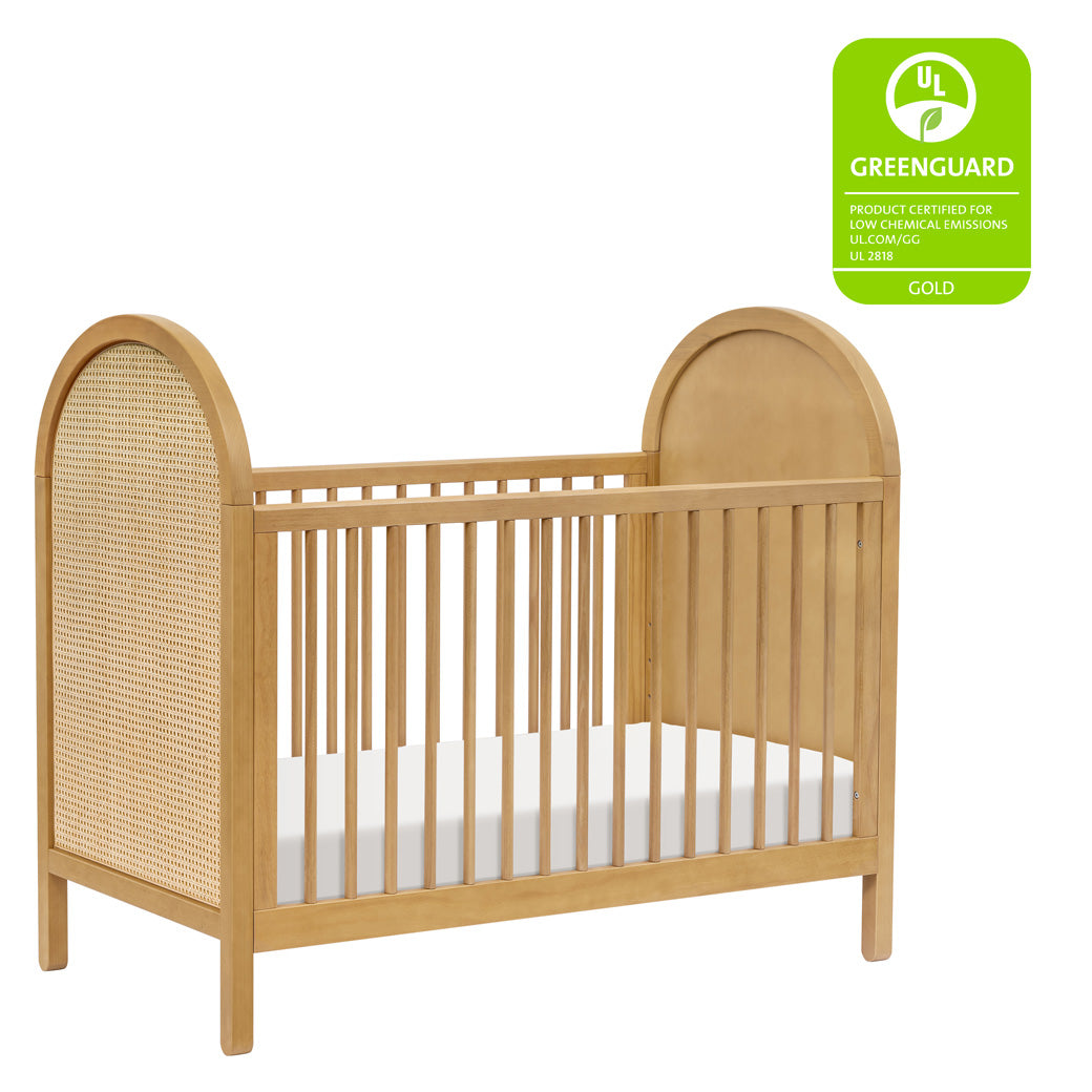 Babyletto Bondi Cane 3-in-1 Convertible Crib with GREENGUARD Gold tag in -- Color_Honey with Natural Cane