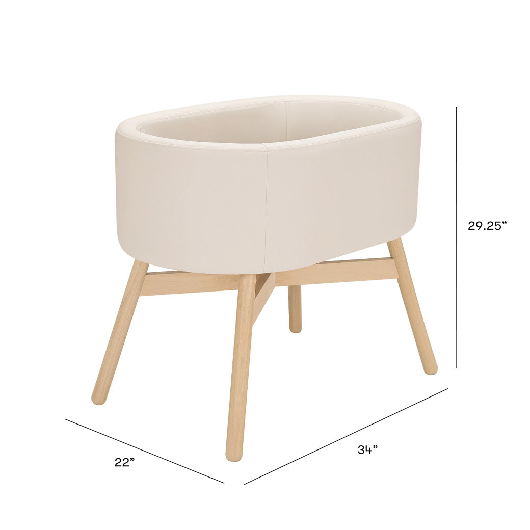 Dimensions of Babyletto GATHRE Capsule Bassinet in -- Color_Ivory