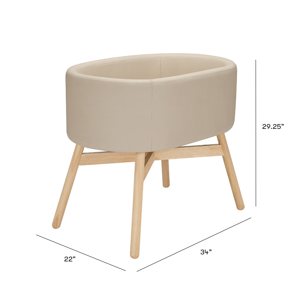 Dimensions of Babyletto GATHRE Capsule Bassinet in -- Color_Millet