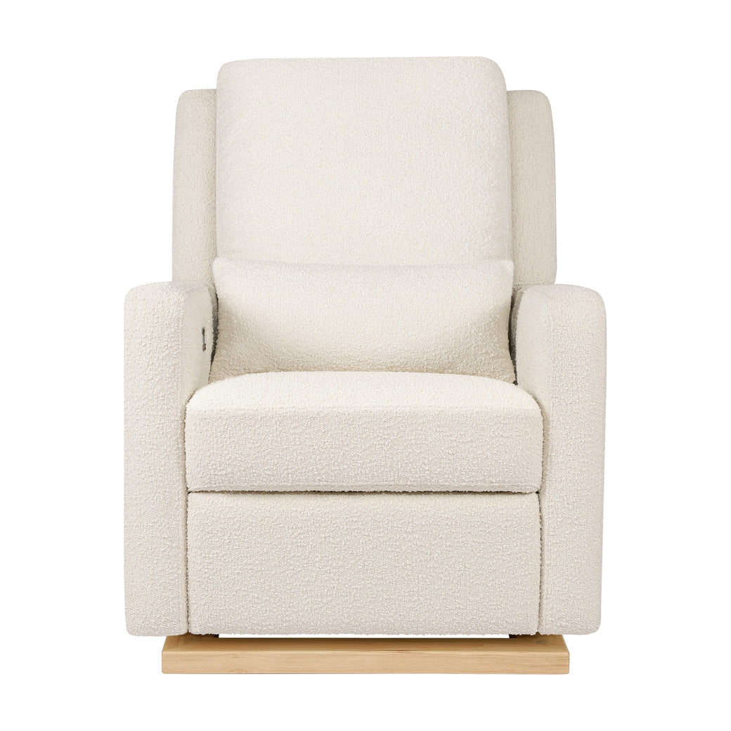 Front view of Babyletto Sigi Electronic Glider Recliner in -- Color_Ivory Boucle