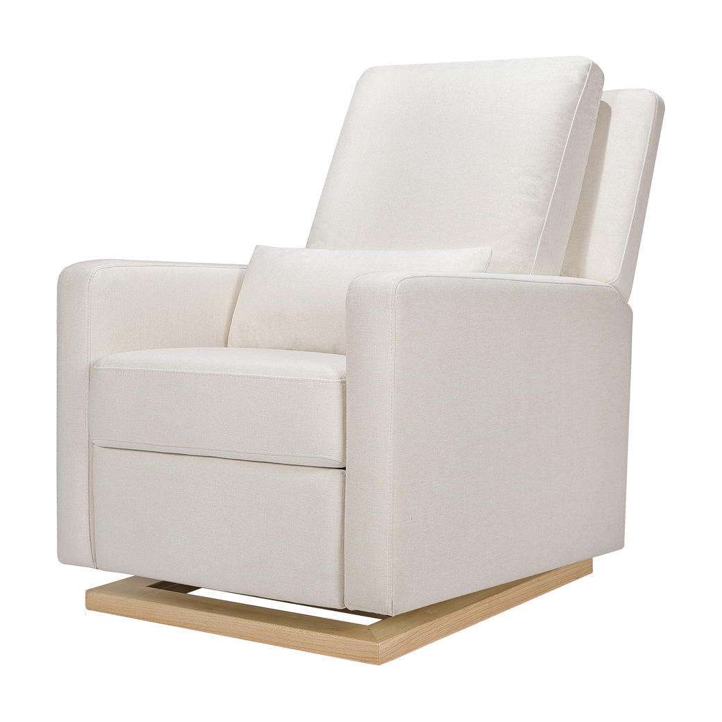 Babyletto Sigi Glider Recliner in -- Color_Performance Cream Eco-Weave with Light Wood Base