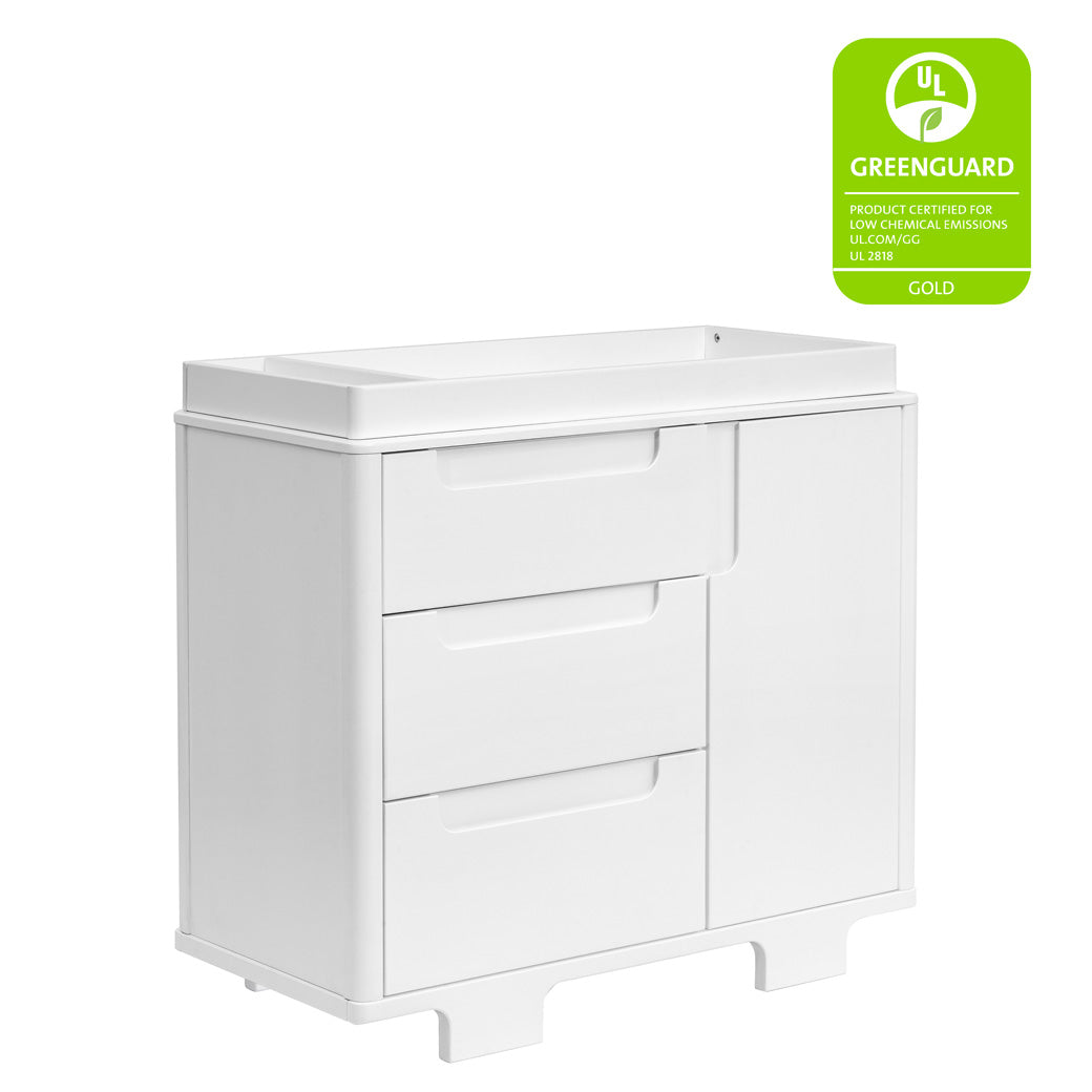 Babyletto Yuzu 3-Drawer Changer Dresser with GREENGUARD Gold tag in -- Color_White