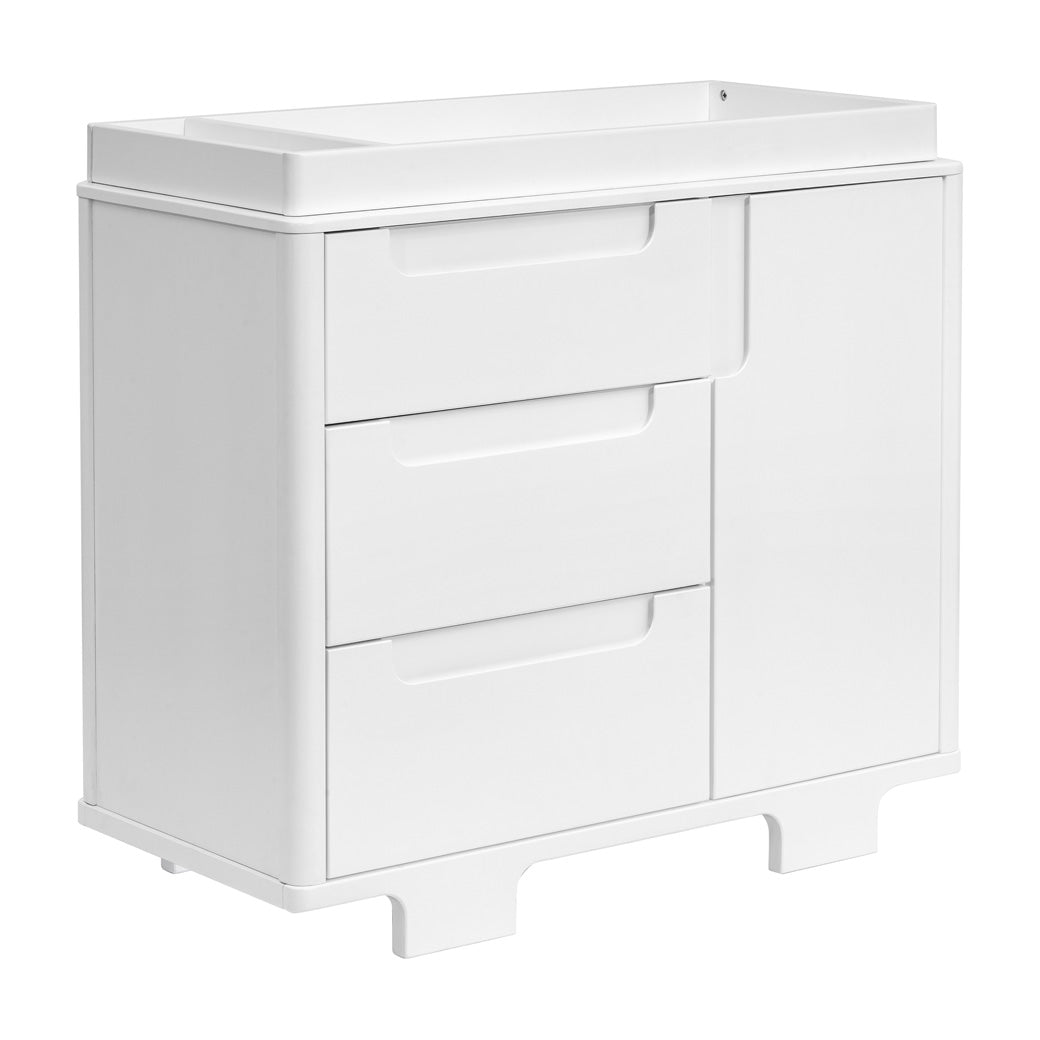 white nursery dresser with changing table Babyletto Yuzu 3-Drawer Changer Dresser White