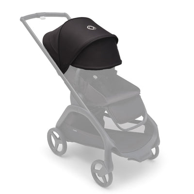 Bugaboo Dragonfly Sun Canopy on a stroller in -- Color_Midnight Black