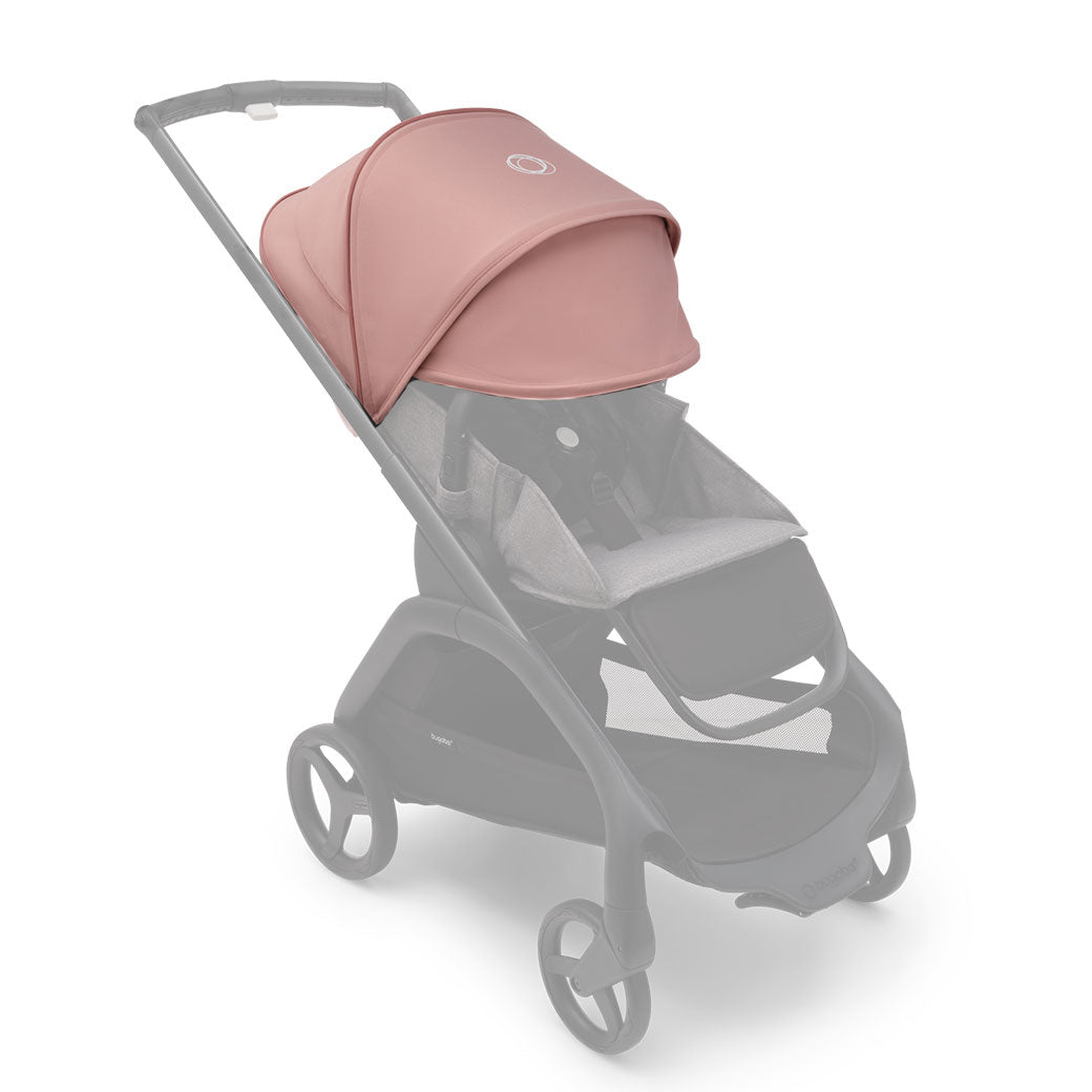 Bugaboo Dragonfly Sun Canopy on a stroller in -- Color_Morning Pink