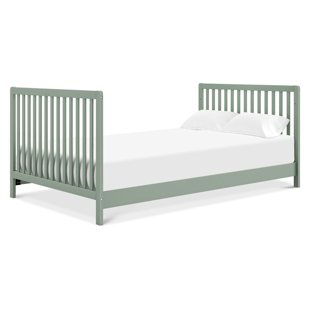 Carter's by DaVinci Colby 4-in-1 Convertible Crib with Trundle Drawer as full-size bed in -- Color_Light Sage