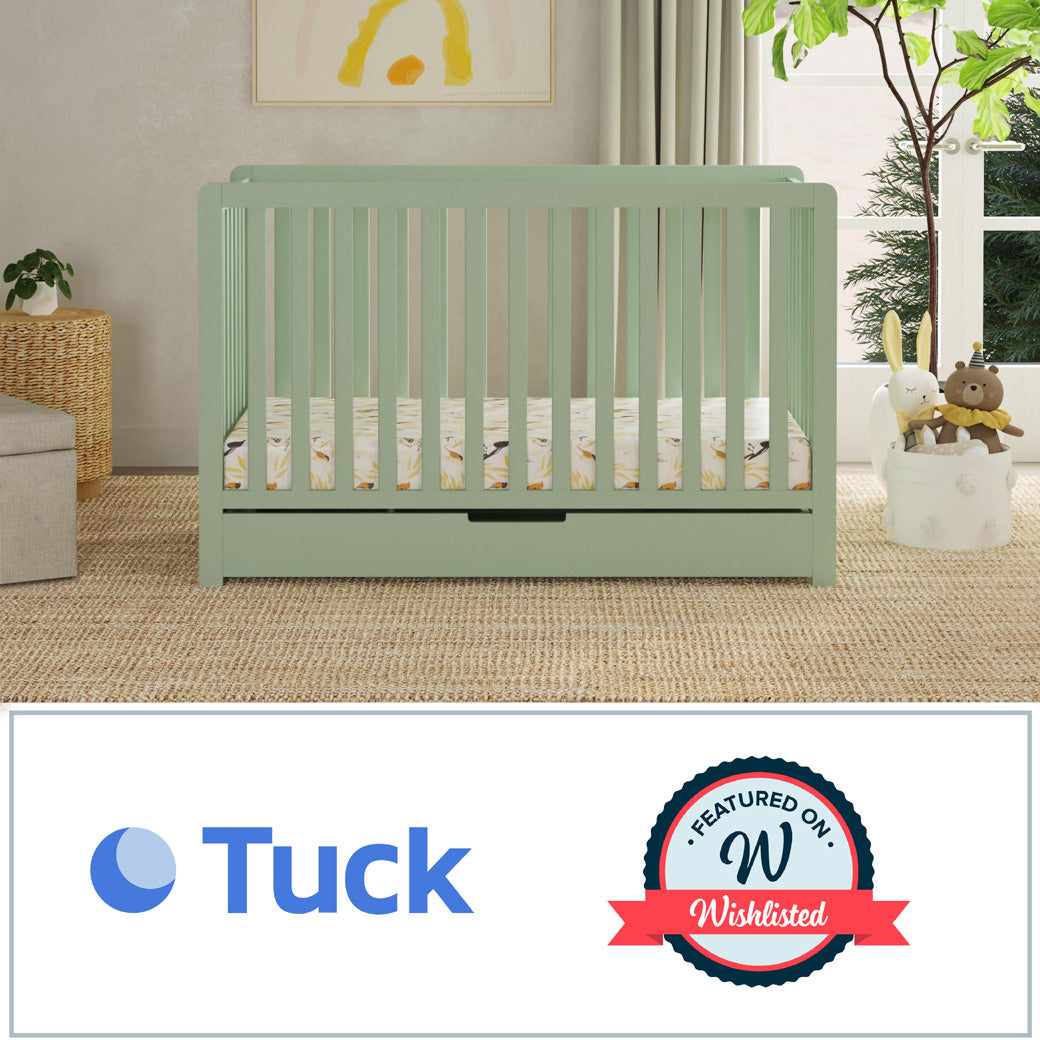 Carter's by DaVinci Colby 4-in-1 Convertible Crib with Trundle Drawer with Tuck tag in -- Color_Light Sage