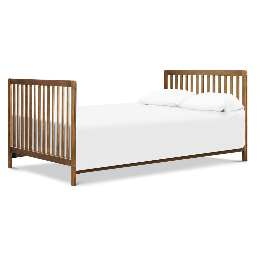 Carter's by DaVinci Colby 4-in-1 Convertible Crib with Trundle Drawer as full-size bed in -- Color_Walnut
