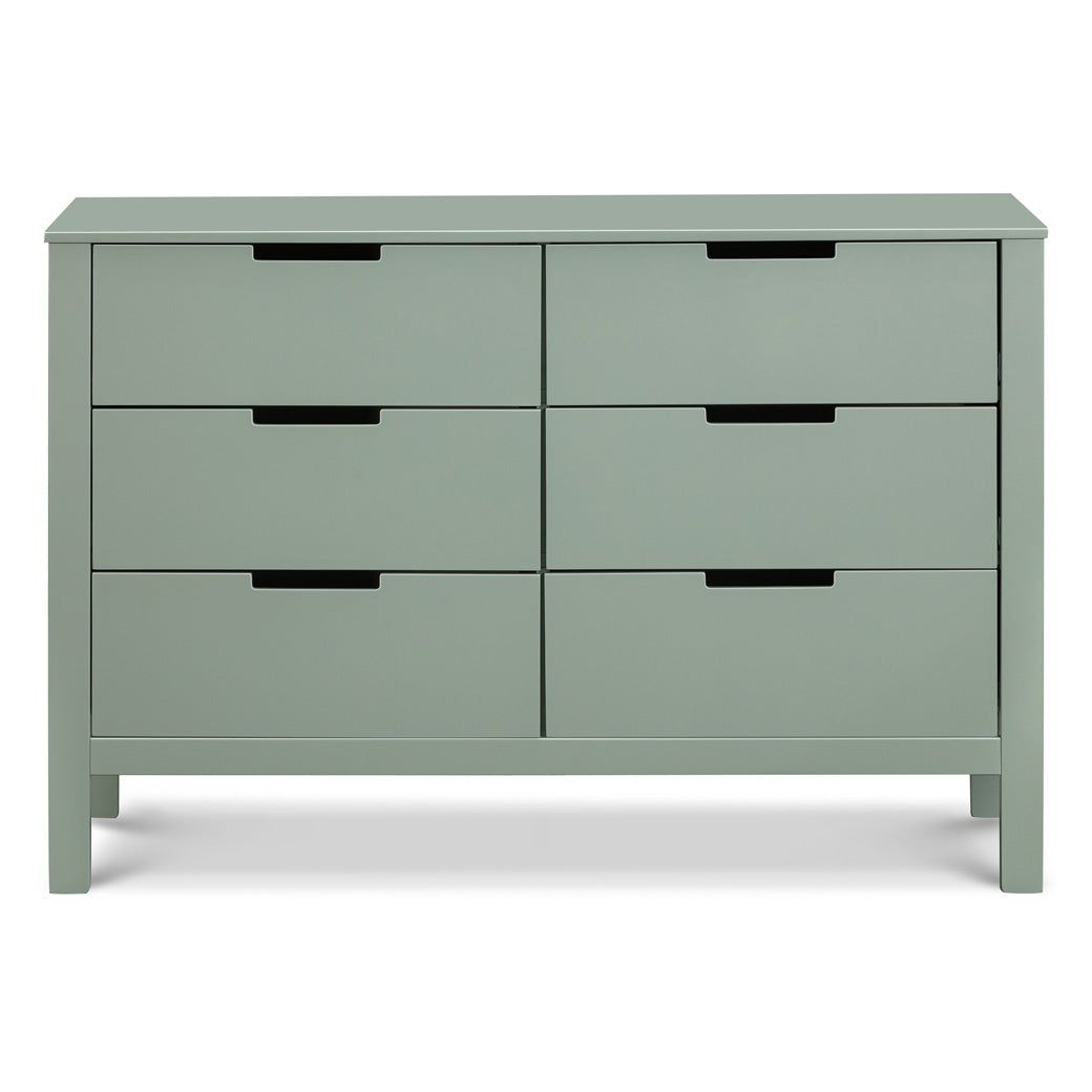 Front view of Carter's by DaVinci Colby 6-Drawer Dresser in -- Color_Light Sage