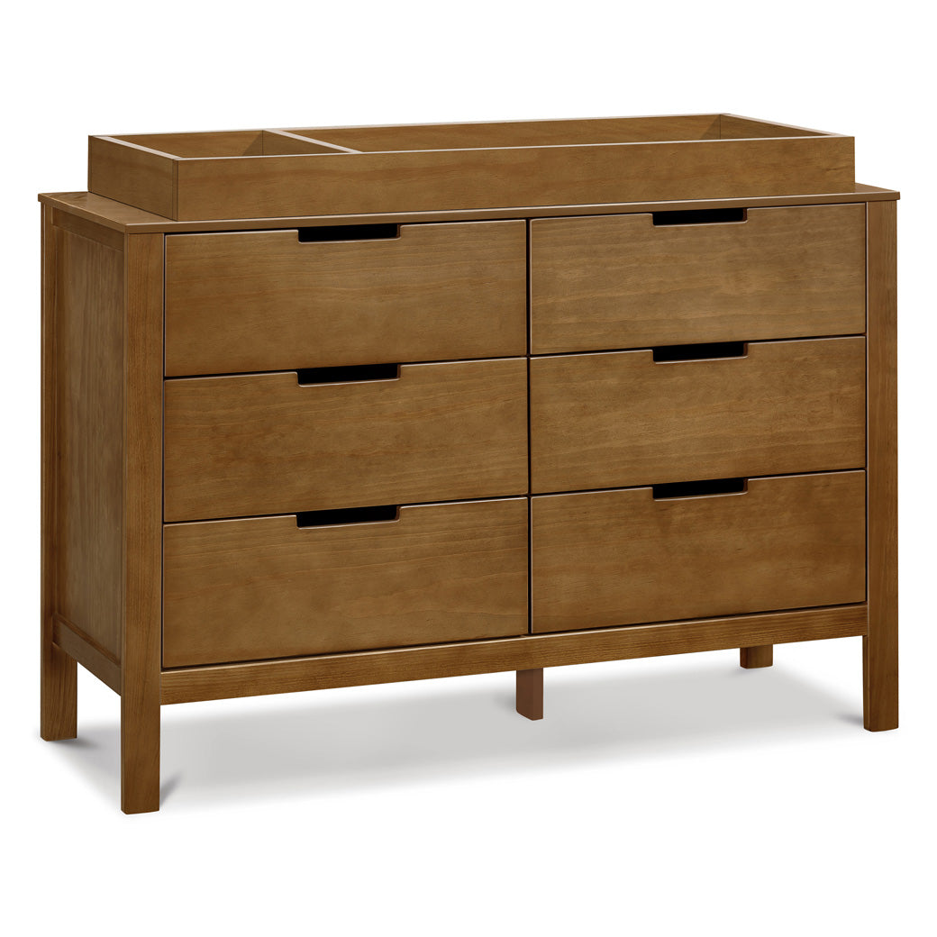 Carter's by DaVinci Colby 6-Drawer Dresser with changing tray and with additional support leg  in -- Color_Walnut