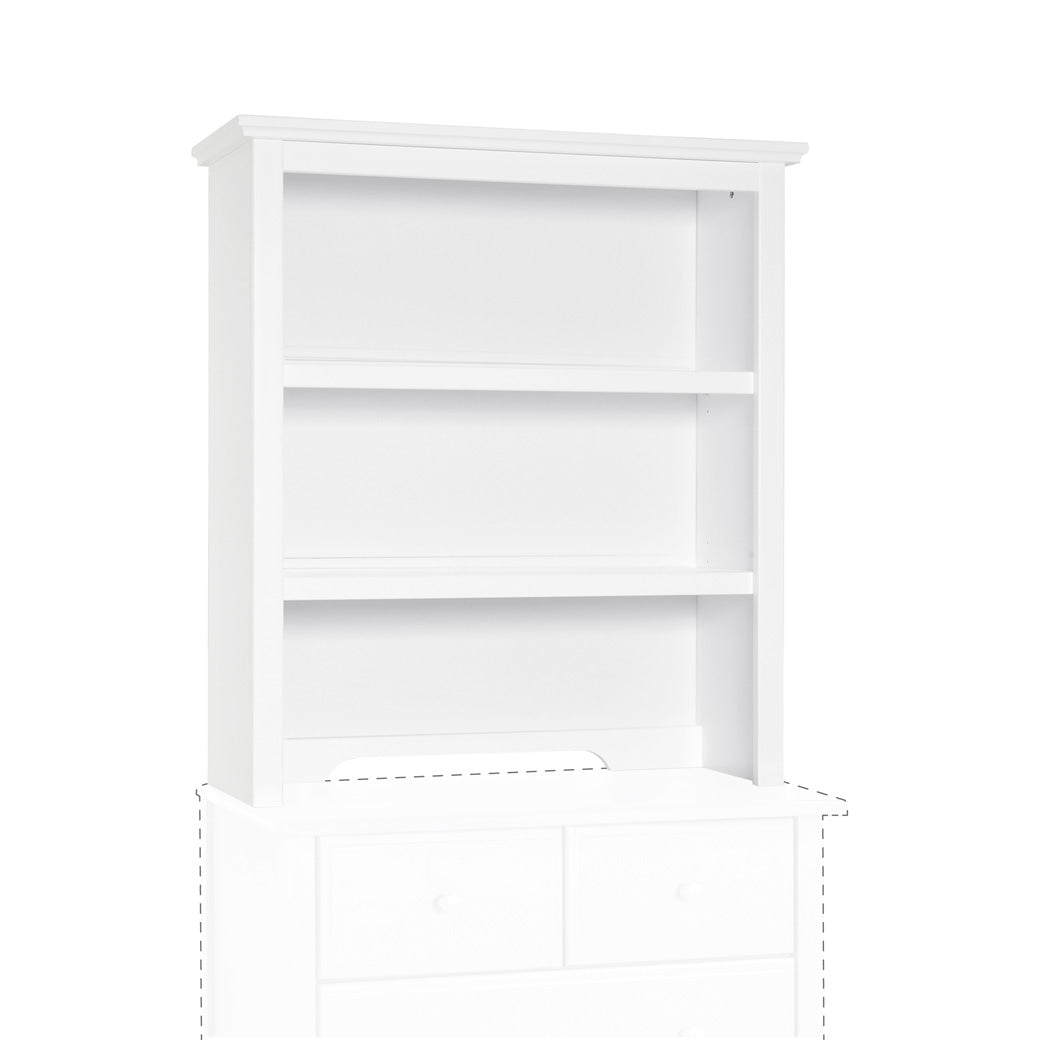 DaVinci Autumn Bookcase/Hutch on top of a faded out dresser  in -- Color_White