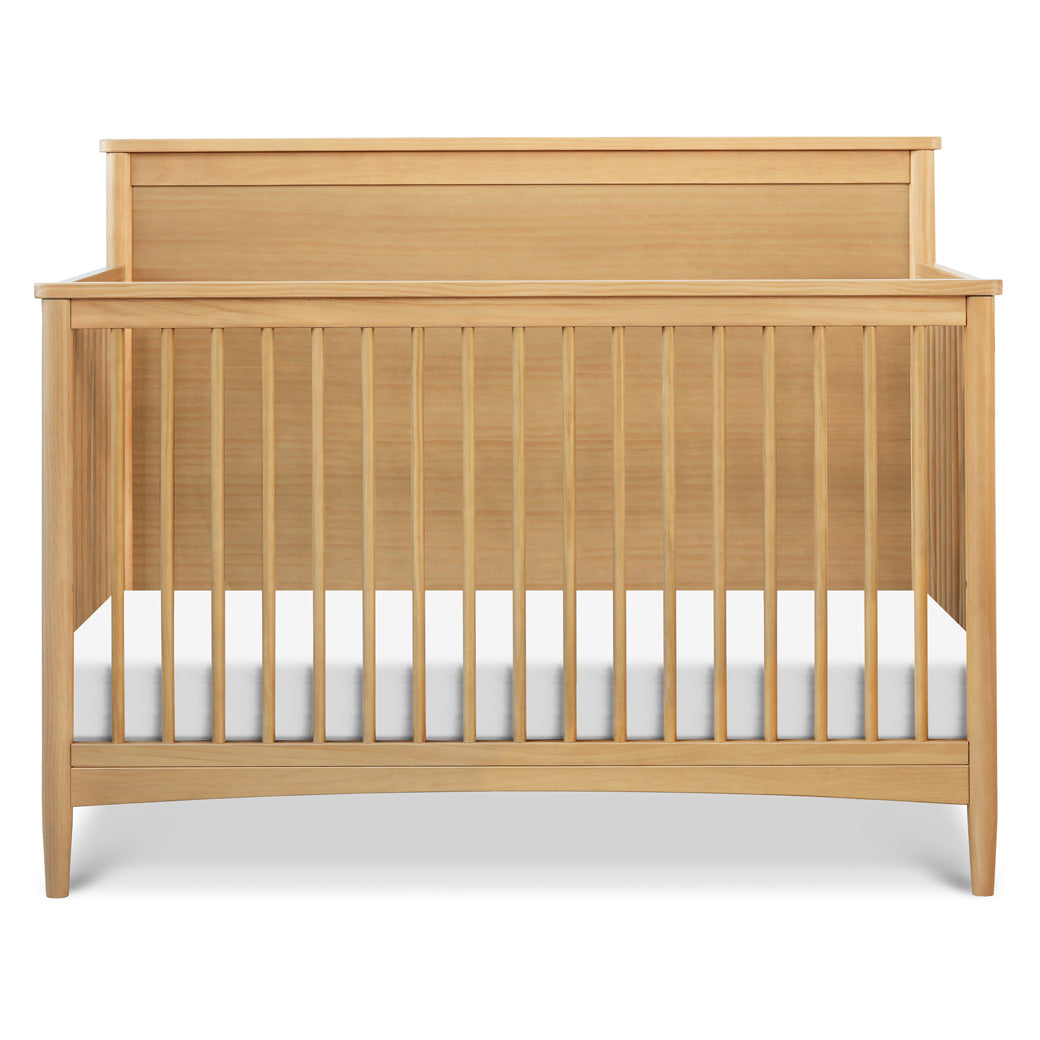 Front view of DaVinci Frem 4-in-1 Convertible Crib in -- Color_Honey