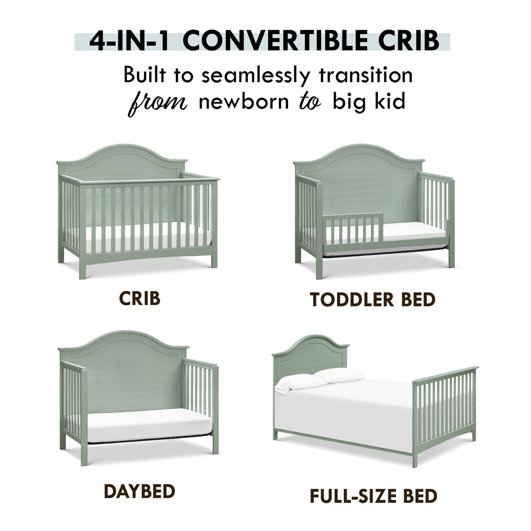 Conversions of the Carter's by DaVinci Nolan 4-in-1 Convertible Crib in -- Color_Light Sage