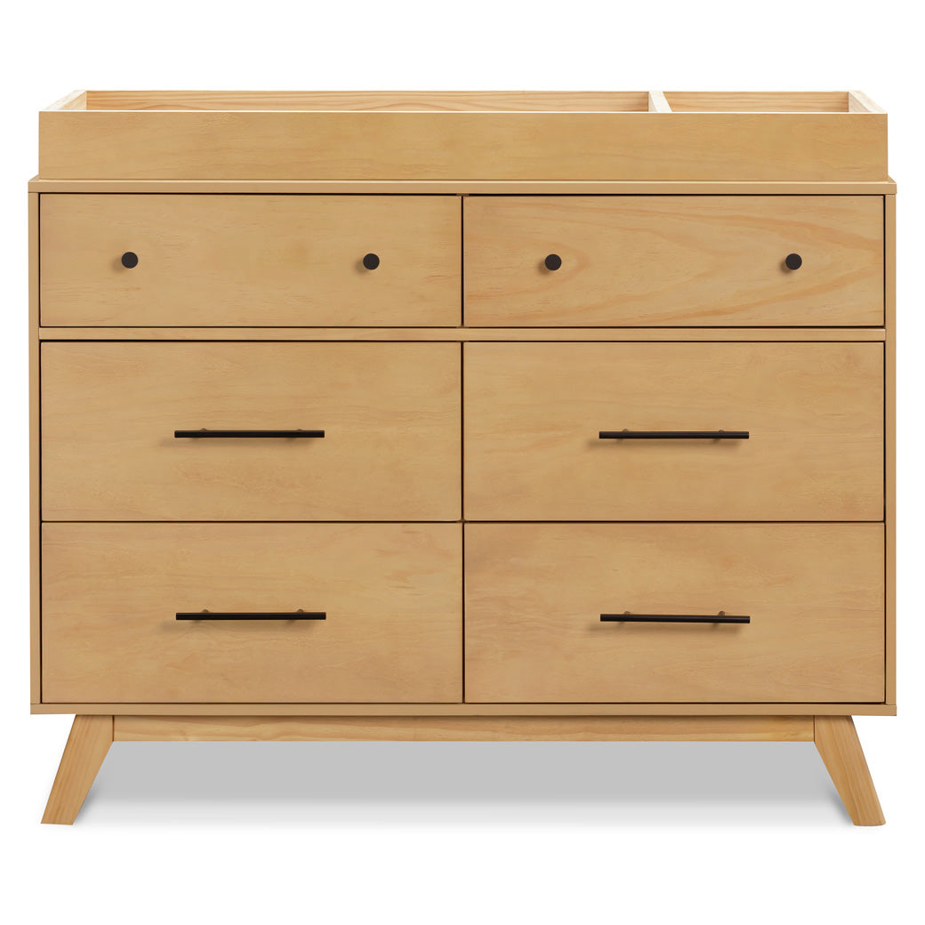 Front view of DaVinci Otto 6-Drawer Dresser with changing tray  in -- Color_Honey