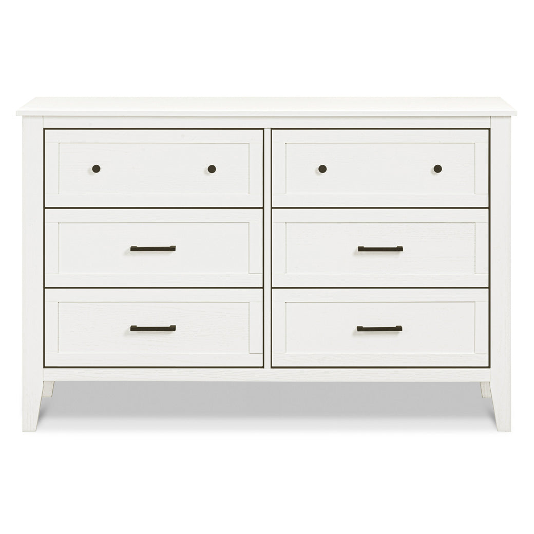 Front view of DaVinci Sawyer Farmhouse 6-Drawer Dresser in -- Color_Heirloom White