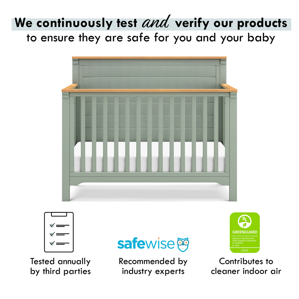 Certifications of DaVinci Shea 4-in-1 Convertible Crib in -- Color_Light Sage/Honey