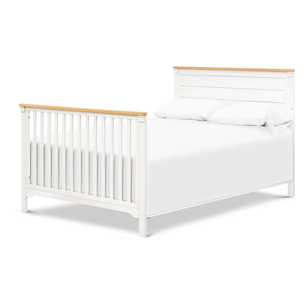 DaVinci Shea 4-in-1 Convertible Crib as full-size bed in -- Color_Warm White/Honey