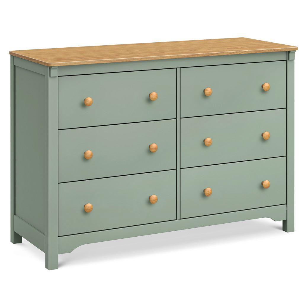 DaVinci Shea 6-Drawer Dresser, Light Sage/Honey DaVinci Shea 6-Drawer Dresser, Light Sage/Honey