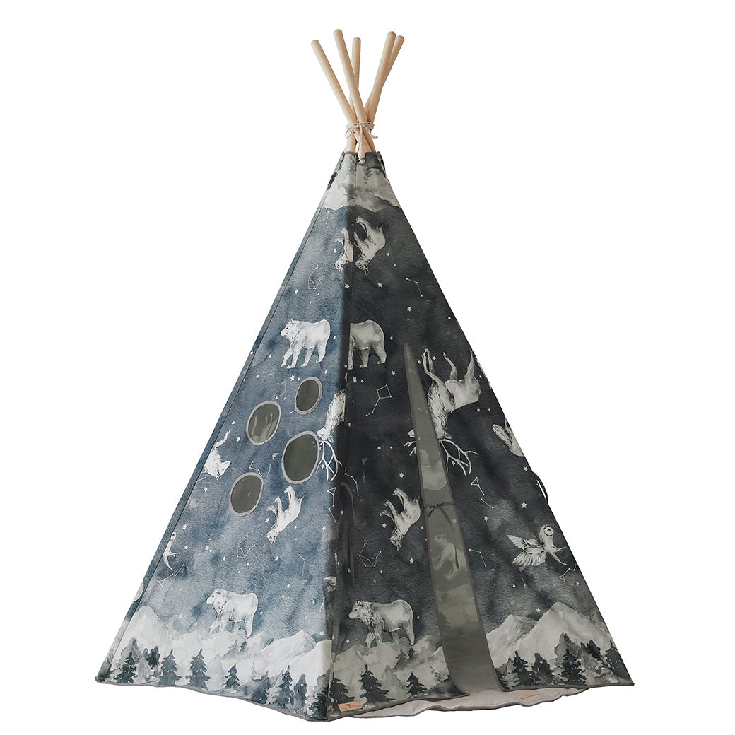 nursery tent “Night Sky” Teepee and Mat Set