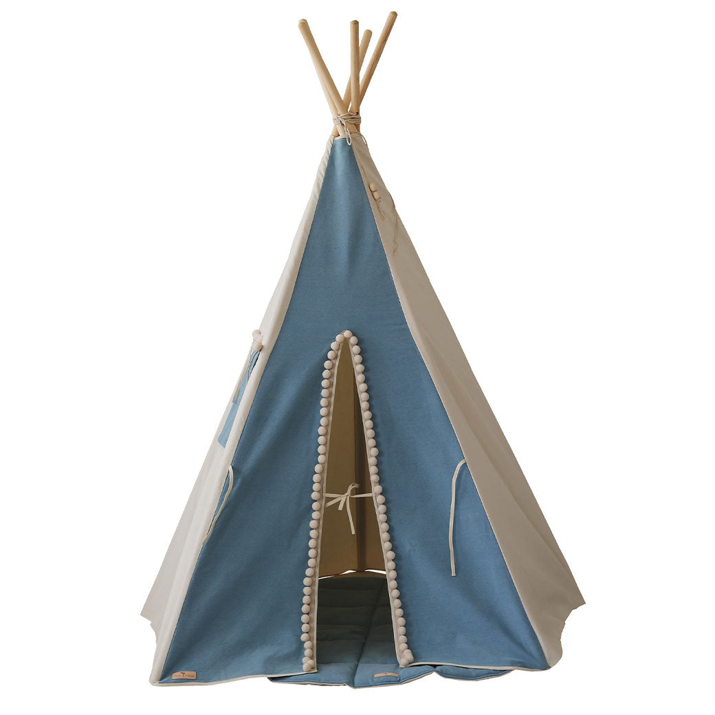 pomp tent Moi Mili Teepee Tent with Pompoms, Jeans