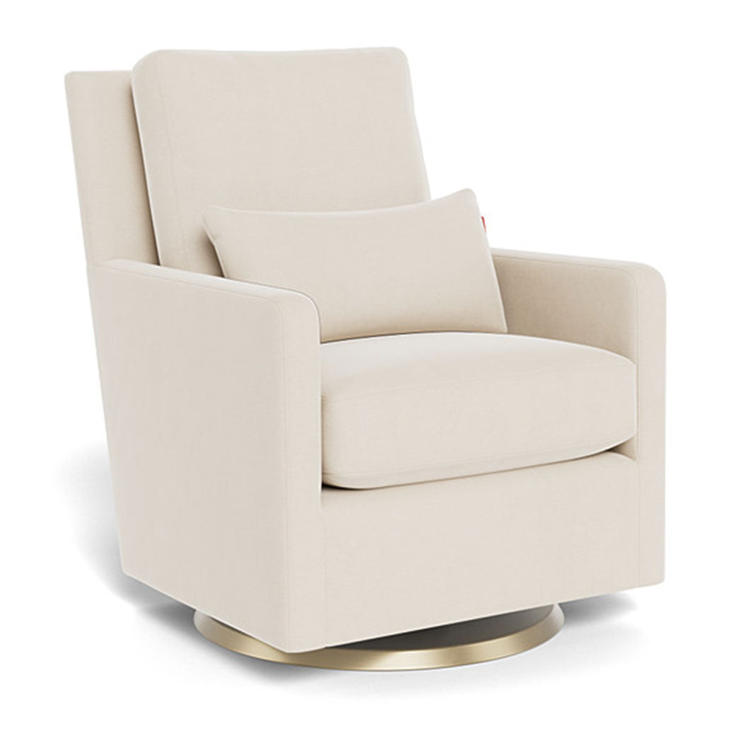 Monte Como Glider in -- Color_Beach Brushed Cotton-Linen _ Gold Swivel