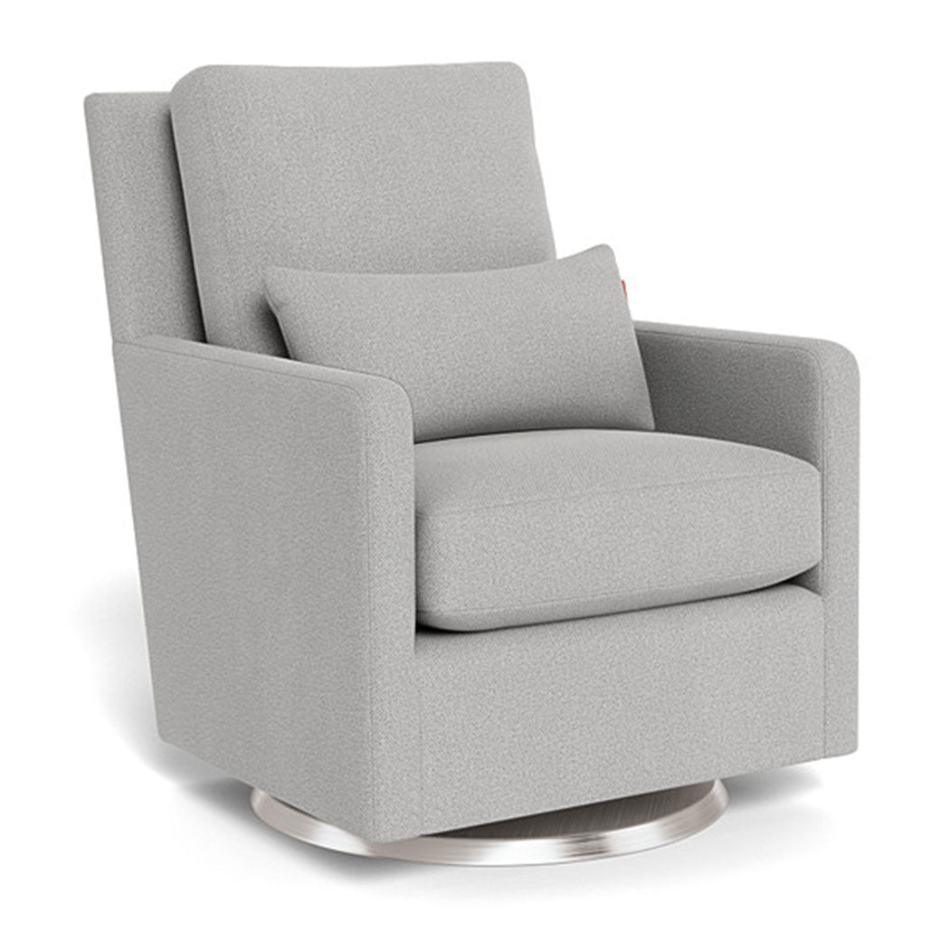 Monte Como Glider in -- Color_Cloud Grey Weave _ Stainless Steel Swivel