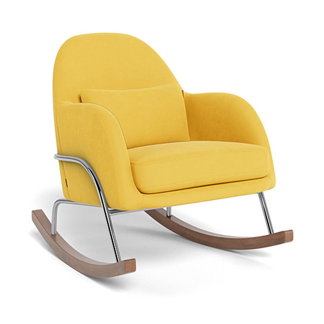 Monte Jackie Rocker in -- Color_Yellow Microfiber _ Chrome