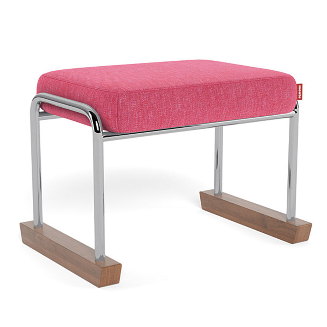 Monte Jackson Ottoman in -- Color_Hot Pink _ Chrome