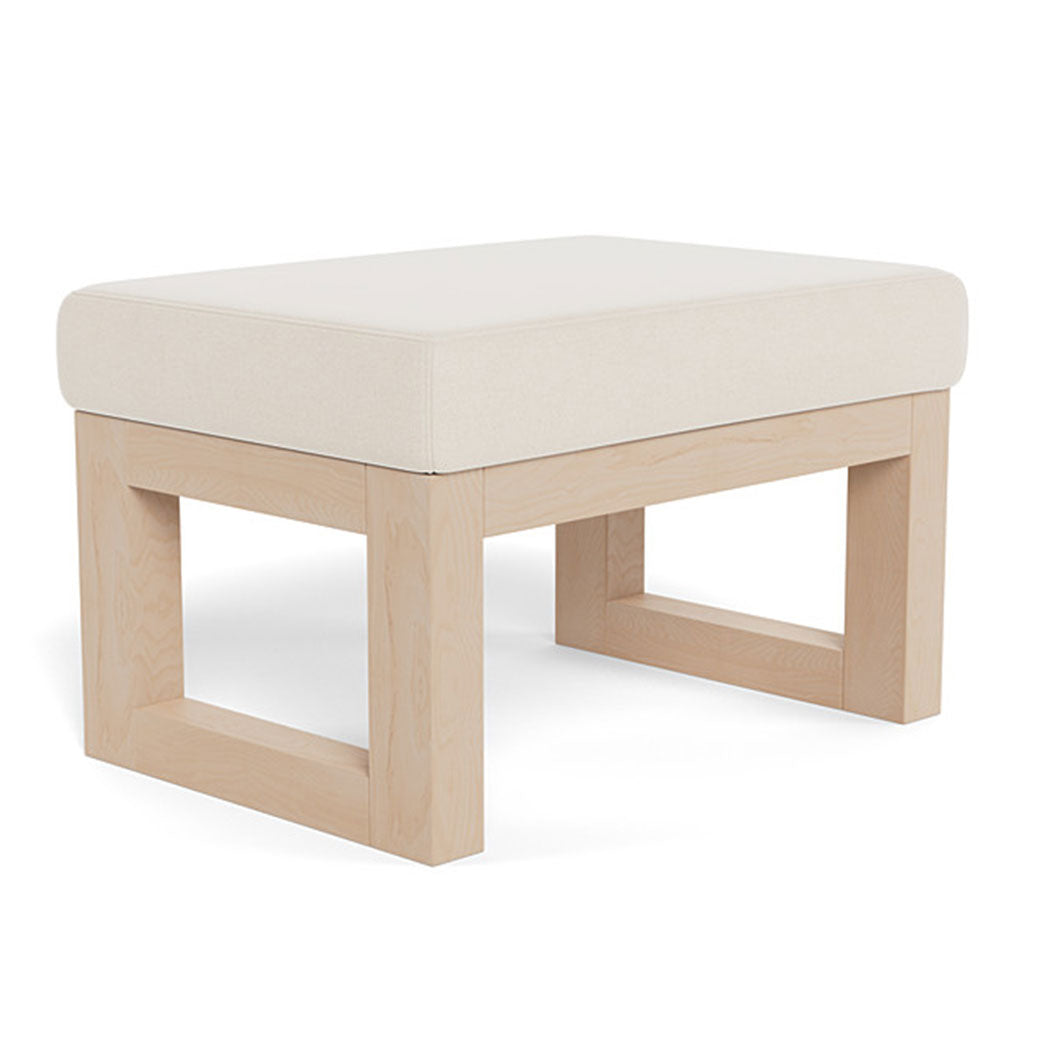 Monte Joya Ottoman in -- Color_Beach Brushed Cotton-Linen _ Clear Maple