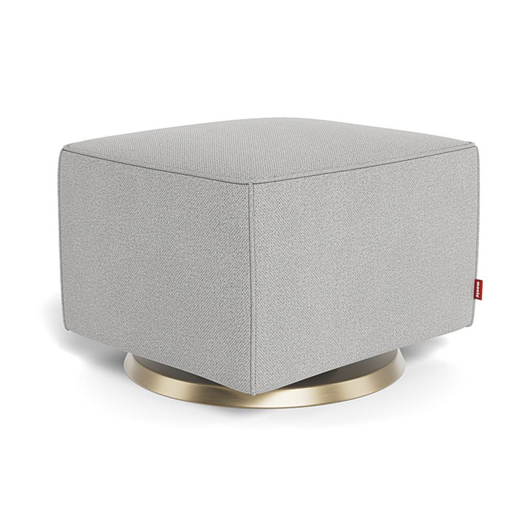Monte Luca Ottoman in -- Color_Performance Cloud Grey _ Gold Swivel