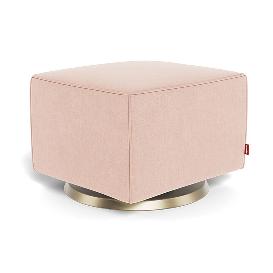 Monte Luca Ottoman in -- Color_Petal Pink _ Gold Swivel
