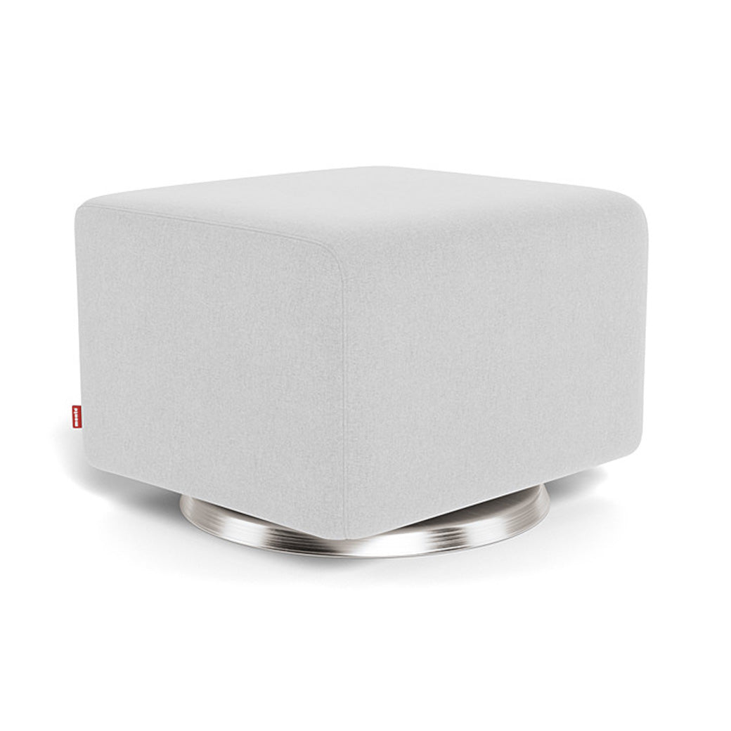 Monte Vera Ottoman in -- Color_Ash _ Stainless Steel Swivel