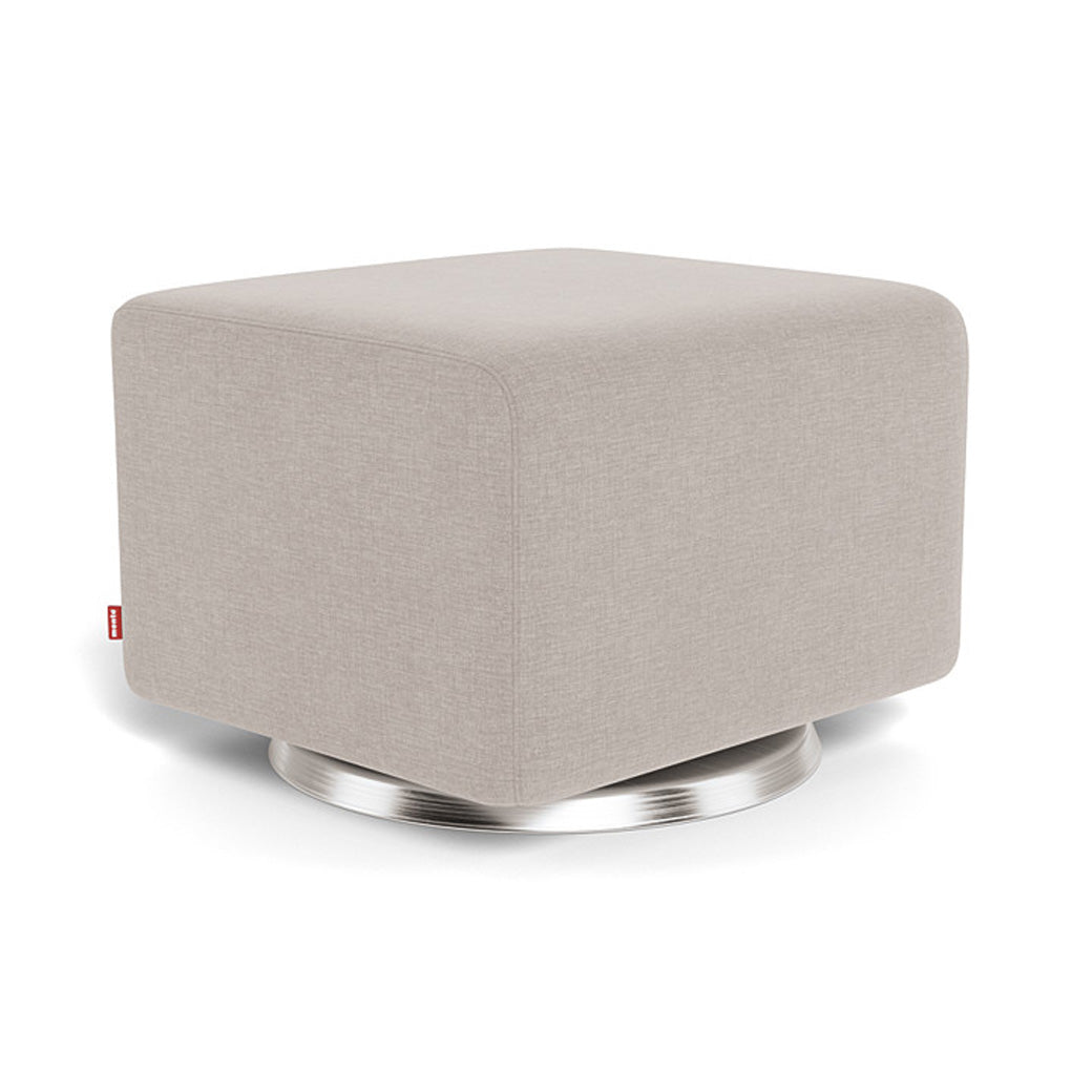 Monte Vera Ottoman in -- Color_Sand _ Stainless Steel Swivel