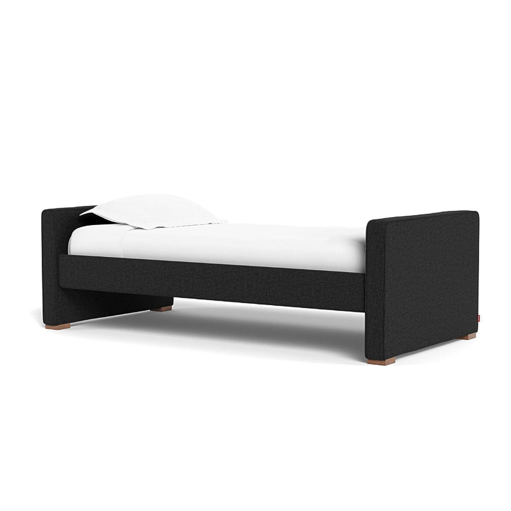 Monte Dorma Bed with low headboard and high footboard in -- Color_Performance Heathered Black _ Low _ High