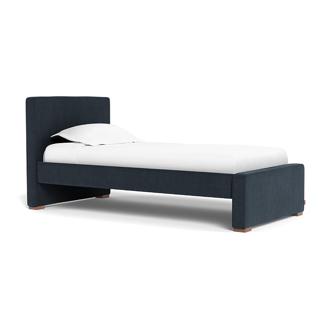 Monte Dorma Bed with high headboard and low footboard in -- Color_Performance Heathered Deep Navy _ High _ Low