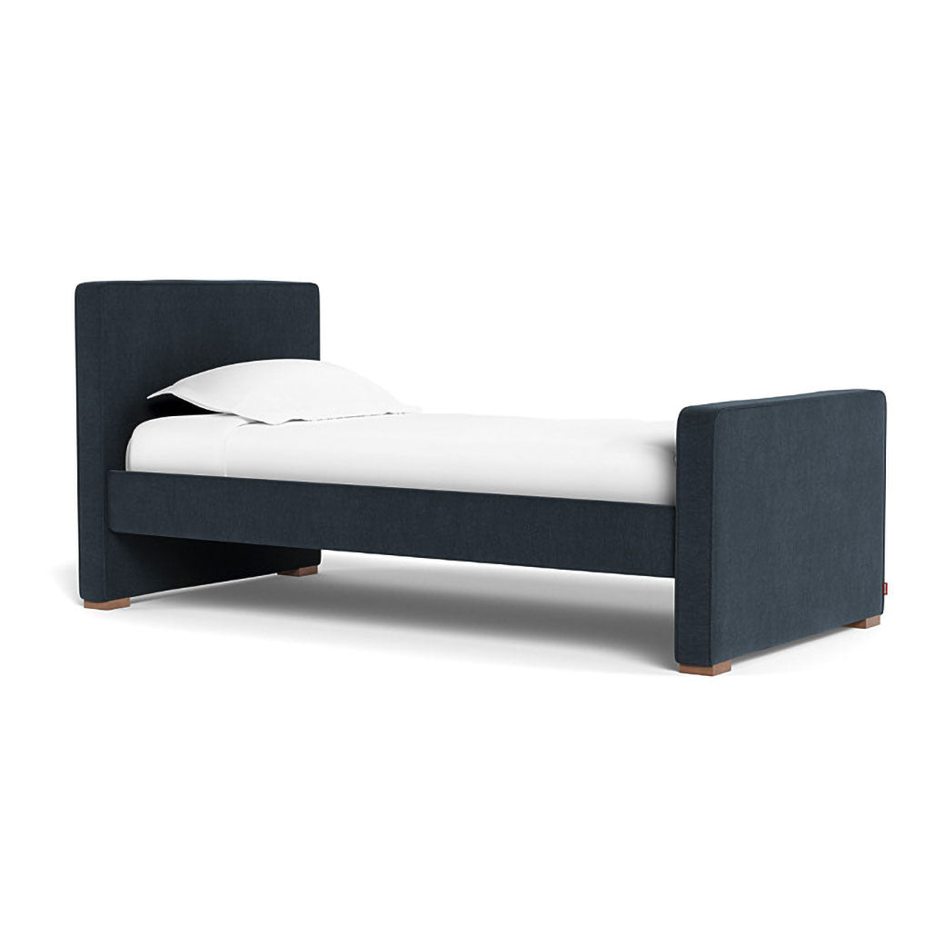 Monte Dorma Bed with high headboard and high footboard in -- Color_Performance Heathered Deep Navy _ High _ High