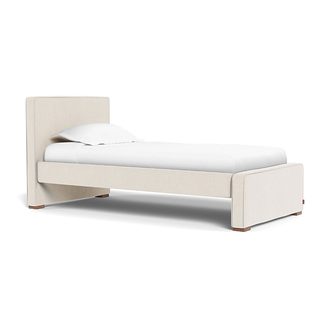 Monte Dorma Bed with high headboard and low footboard in -- Color_Performance Heathered Dune _ High _ Low
