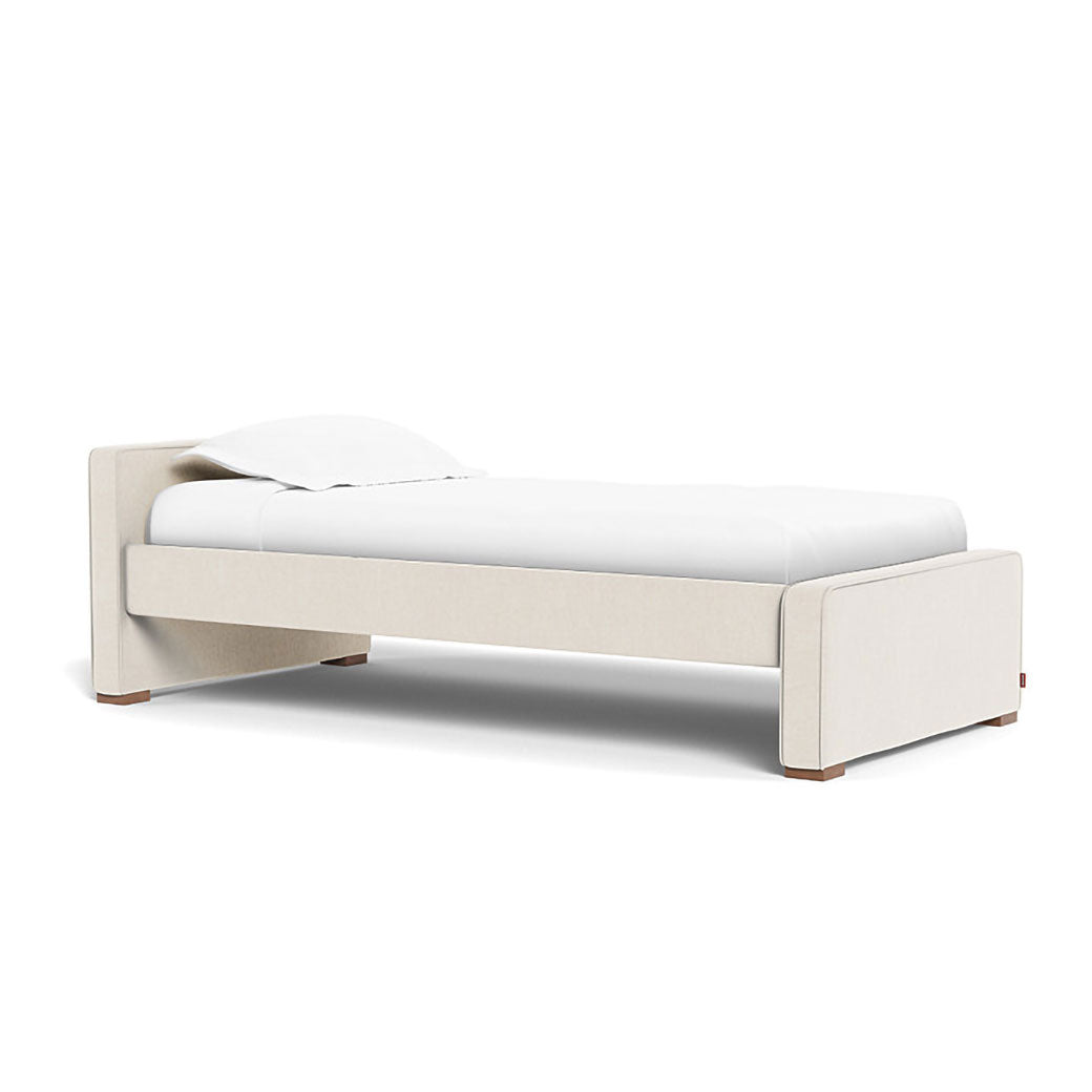 Monte Dorma Bed with low headboard and low footboard in -- Color_Performance Heathered Dune _ Low _ Low