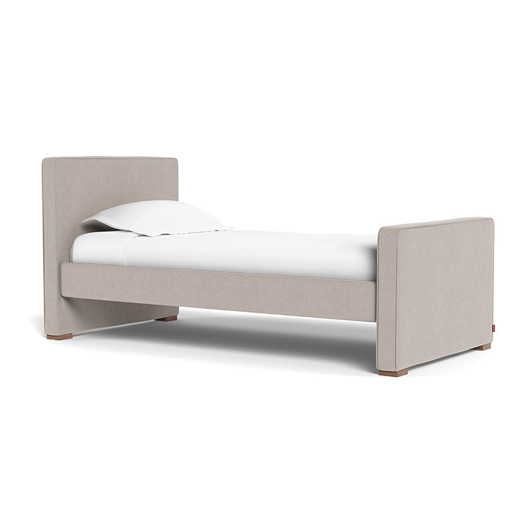 Monte Dorma Bed with high headboard and high footboard in -- Color_Performance Heathered Sand _ High _ High