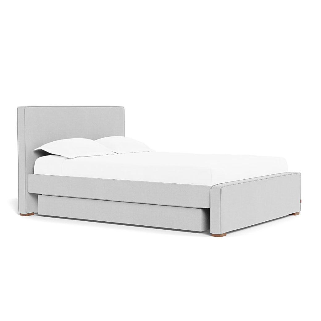 Left side of Monte Dorma Queen/King Bed in -- Color_Performance Heathered Ash _ 2 Trundle Beds